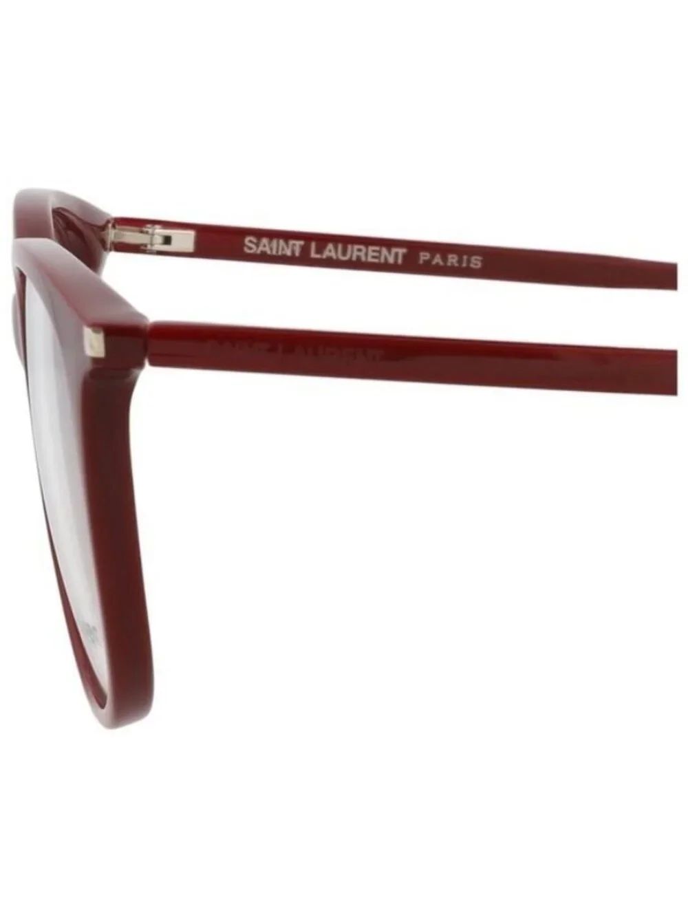New Saint Laurent Womens Round/Oval Burgundy Burgundy Transparent Fashion Design